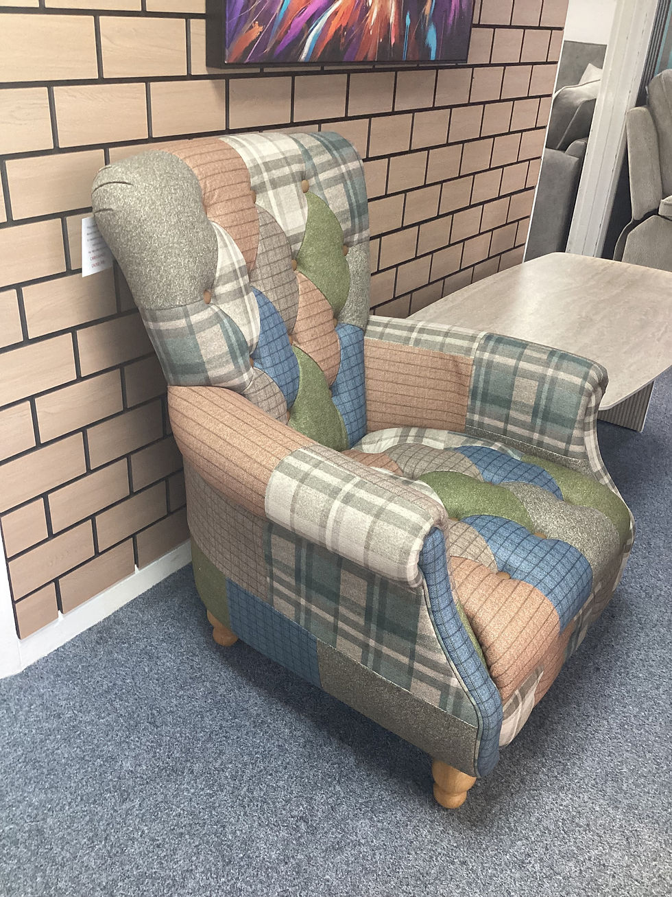 Thumbnail: Westminster Patchwork Wingback Chair