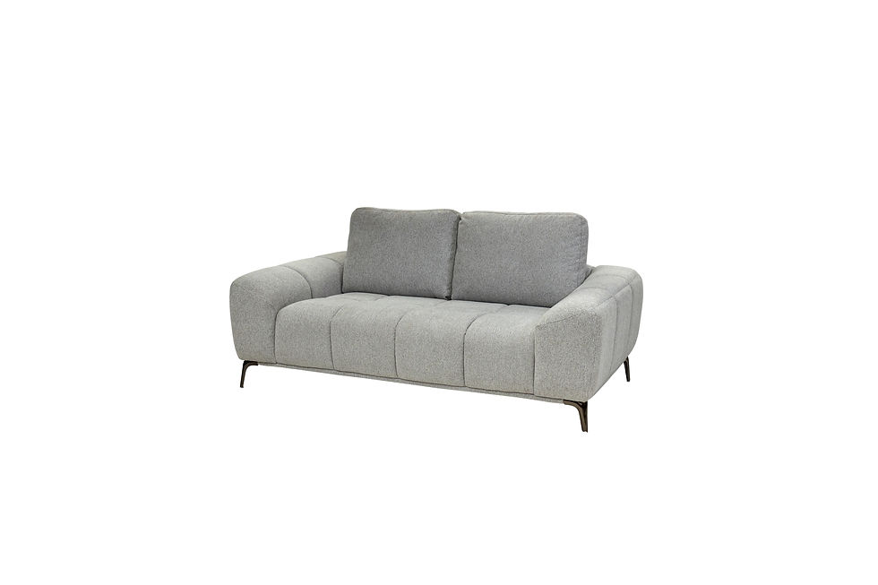 Thumbnail: Grey Hallie two seater sofa angled view