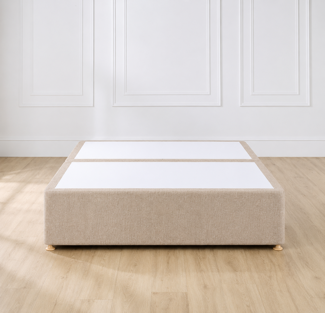Divan base with no drawers in Ascott Beige