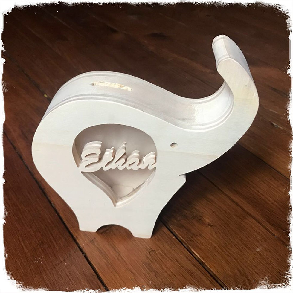 tirelire éléphant en bois