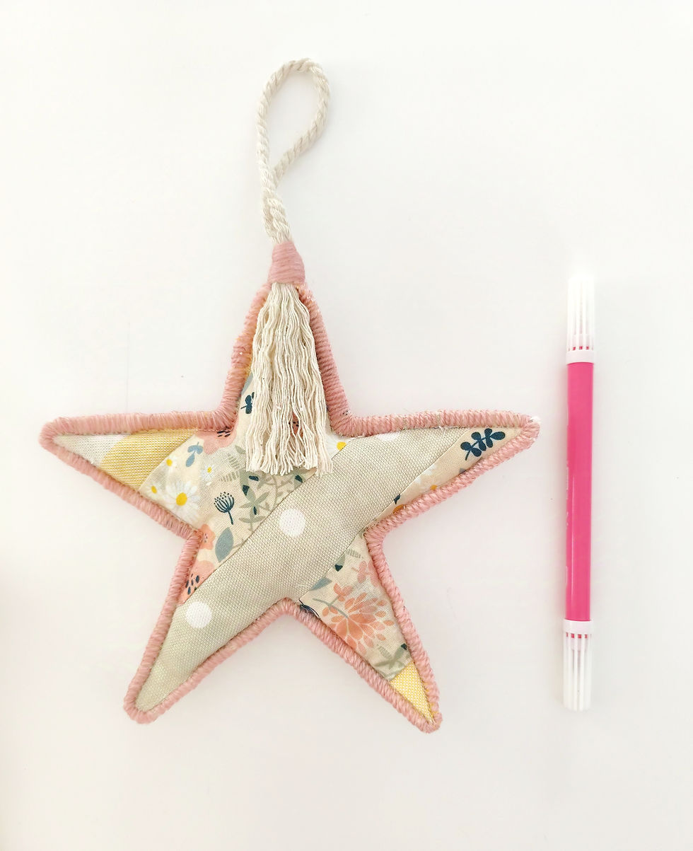 Miniatura: Set Estrella de Tela y Bolsa de Algodón – Detalle Infantil