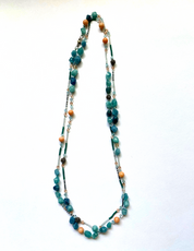 APATITE/CORAL NECKLACE
