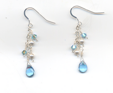 BLUE TOPAZ BRIOLETTE EARRINGS