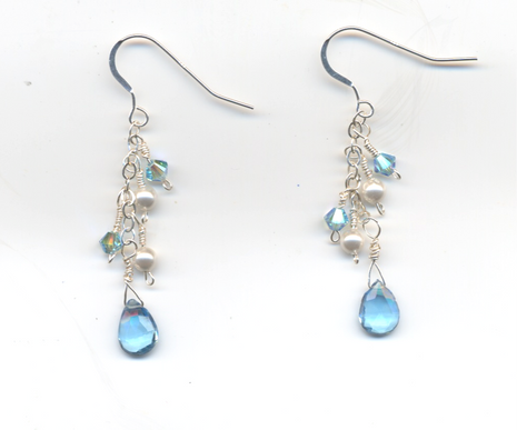 BLUE TOPAZ BRIOLETTE EARRINGS