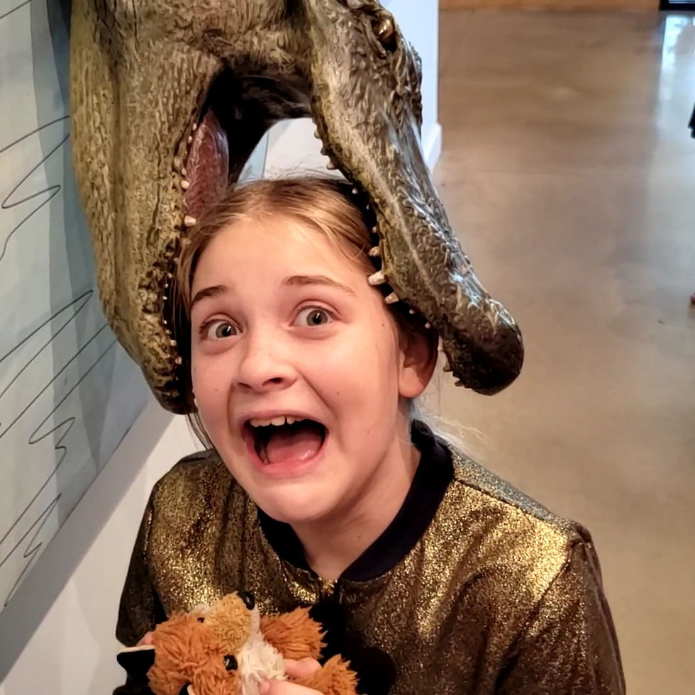 Rebecca getting devoured by an aligator.