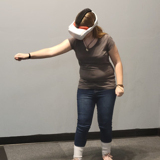 Rebecca interacting with VR