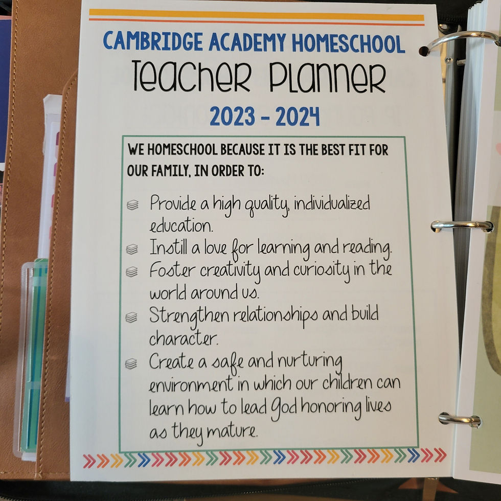 why we homeschool