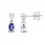 Thumbnail: 18CT Gold Oval Tanzanite & Round Diamond Two Stone Earrings
