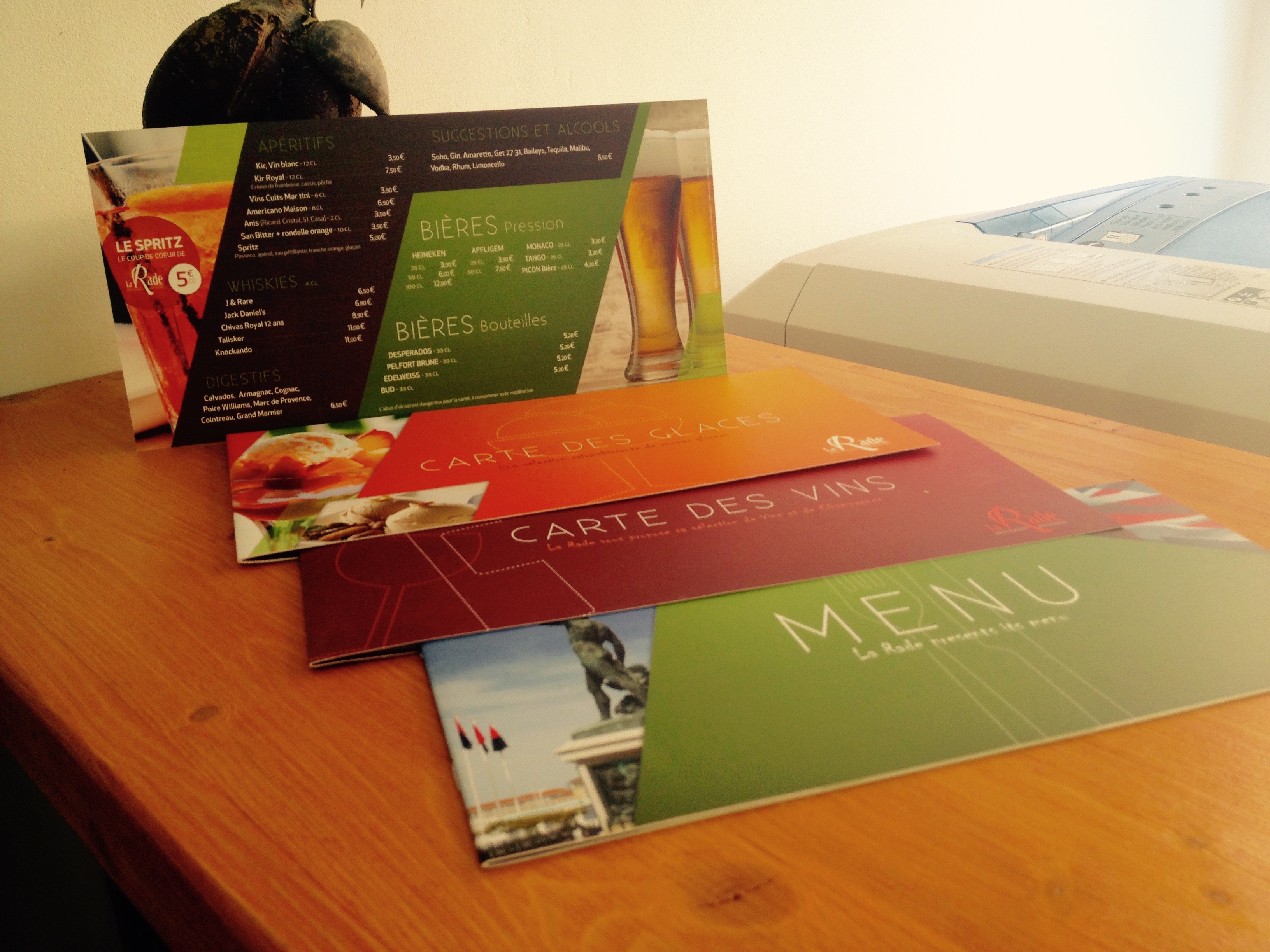 Menu de restaurant