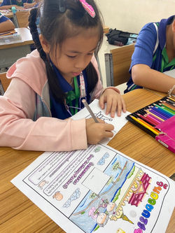 กิจกรรมตอบคำถามระบายสีวันลอยกระทง