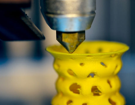 Yellow 3D Printed Shape