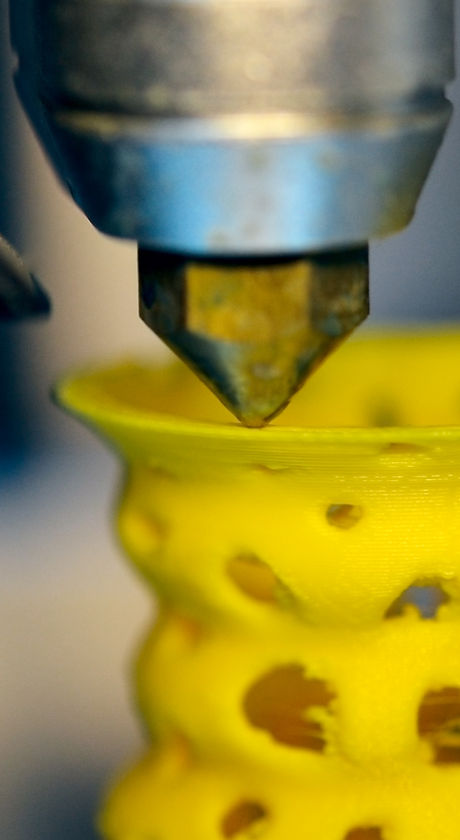 Yellow 3D Printed Shape