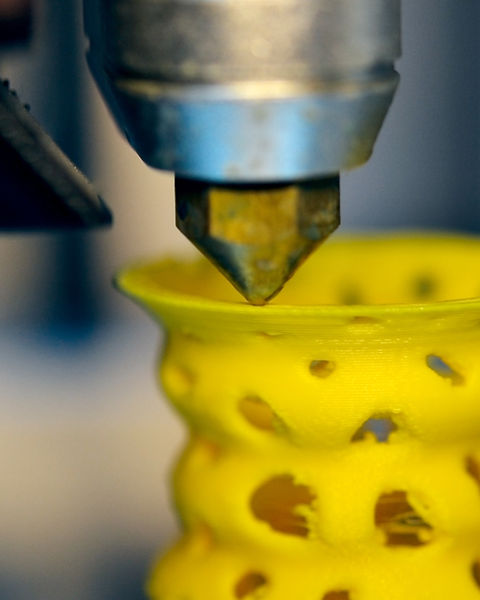 Yellow 3D Printed Shape