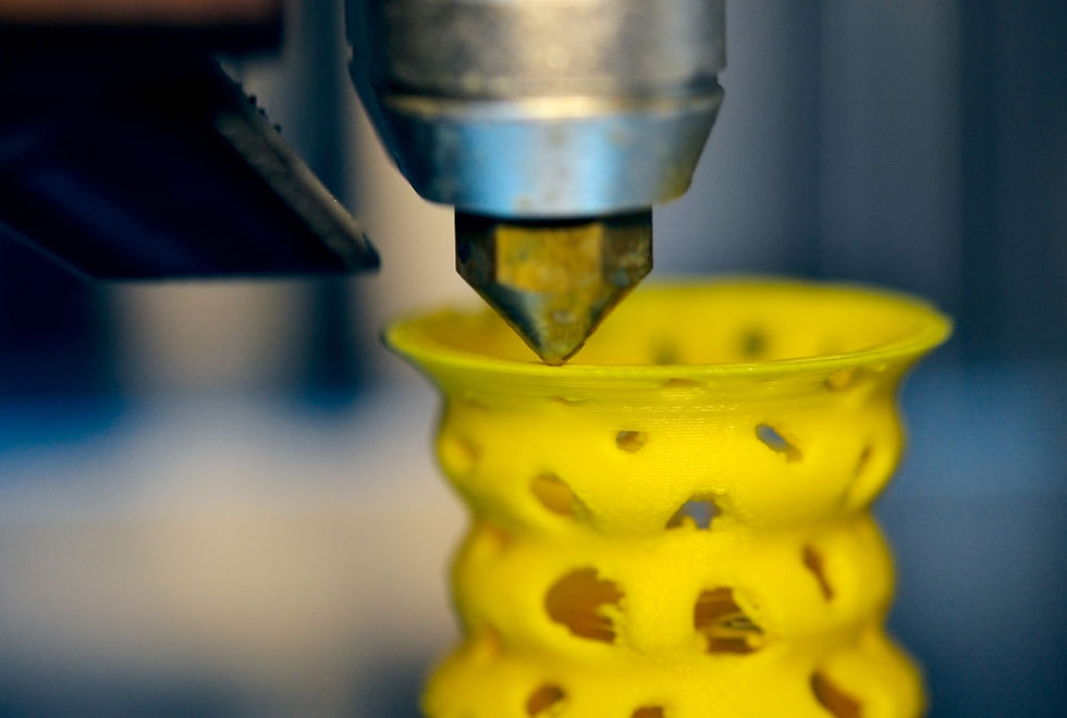 Yellow 3D Printed Shape