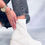 Thumbnail: Chunky Sole Knitted Boots- Beige 