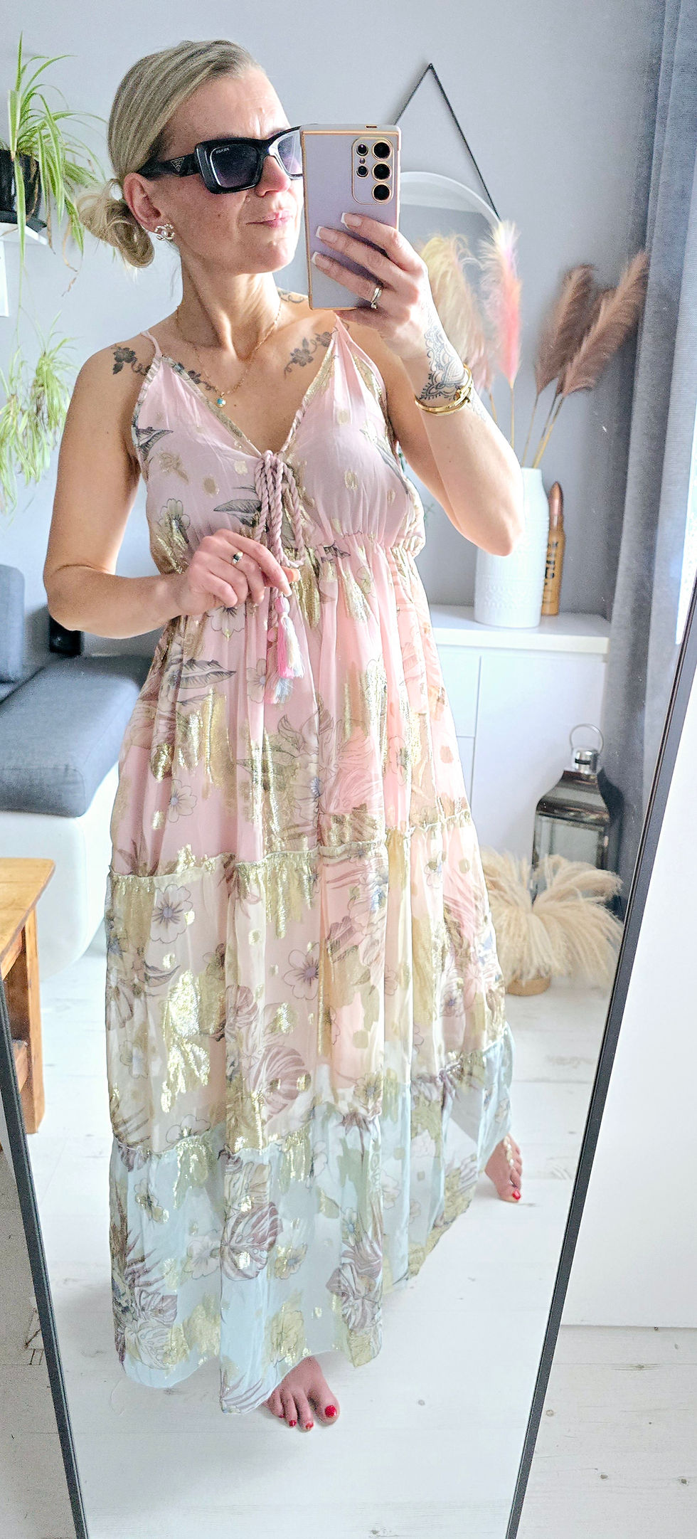 Thumbnail: Boho Summer Dress- Pink