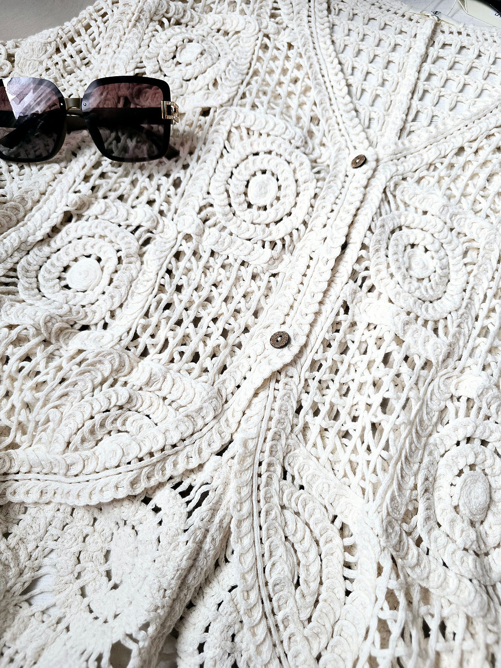 Thumbnail: Hanna Crochet Top- beige 
