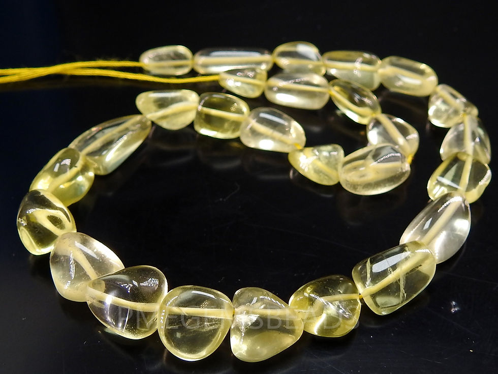 Miniature : Lemon Quartz Smooth Tumble Nuggets