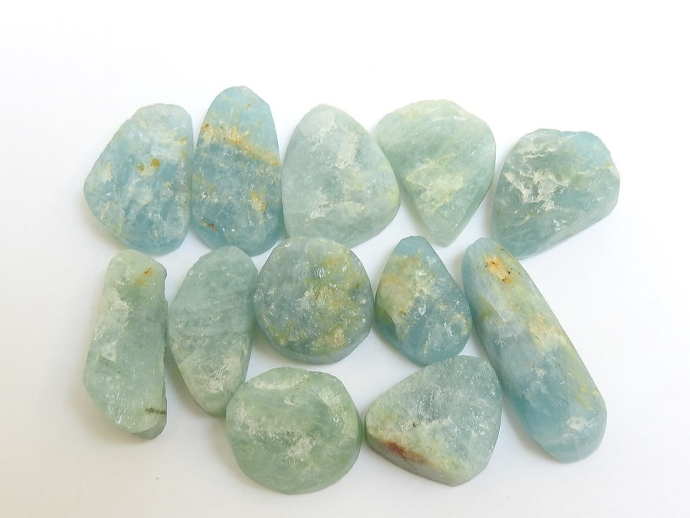 Aquamarine Natural Rough Druzy Cabochon For Making Jewelry