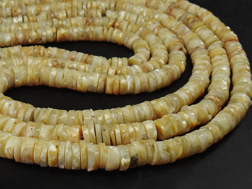 Miniature : Fresh Water Pearl Faceted Tire Coin Button Wheel Shape 16Inches Strand 5-7MM App