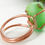 Küçük resim: Chrysoprase Faceted Tumble Wire Wrapping Adjustable Copper Rings
