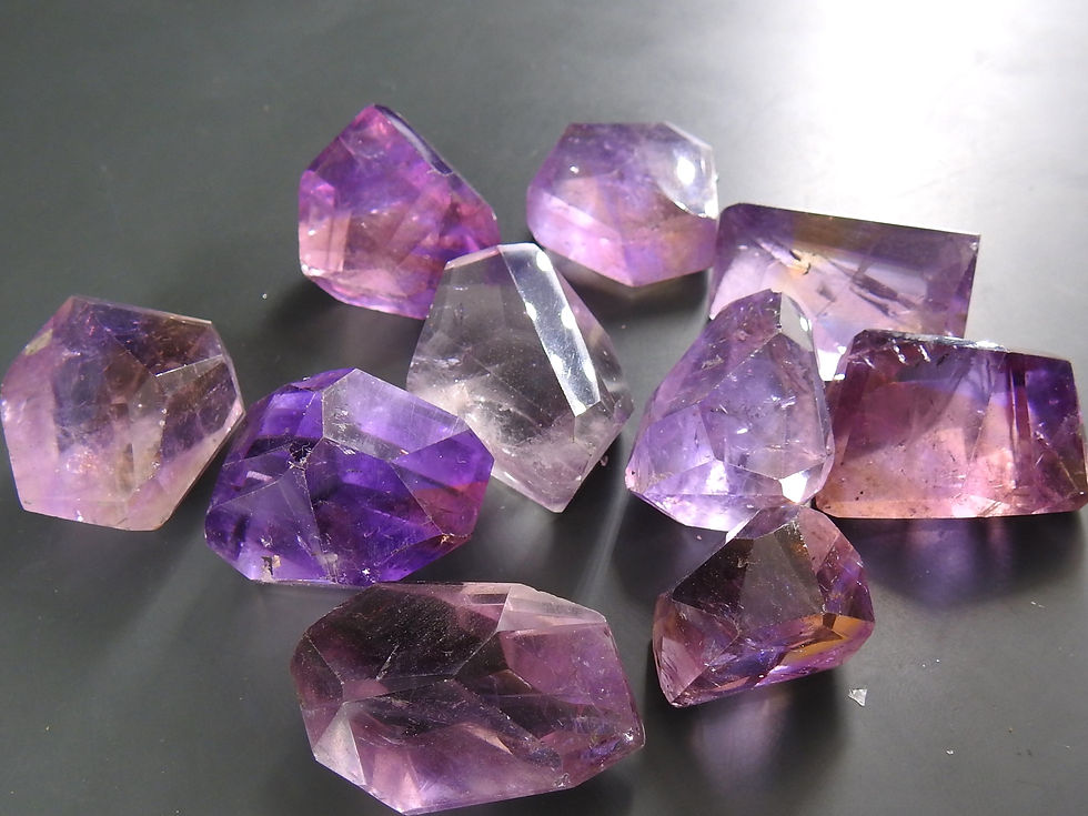 Thumbnail: Amethyst Faceted Undrilled Loose Tumble Nuggets
