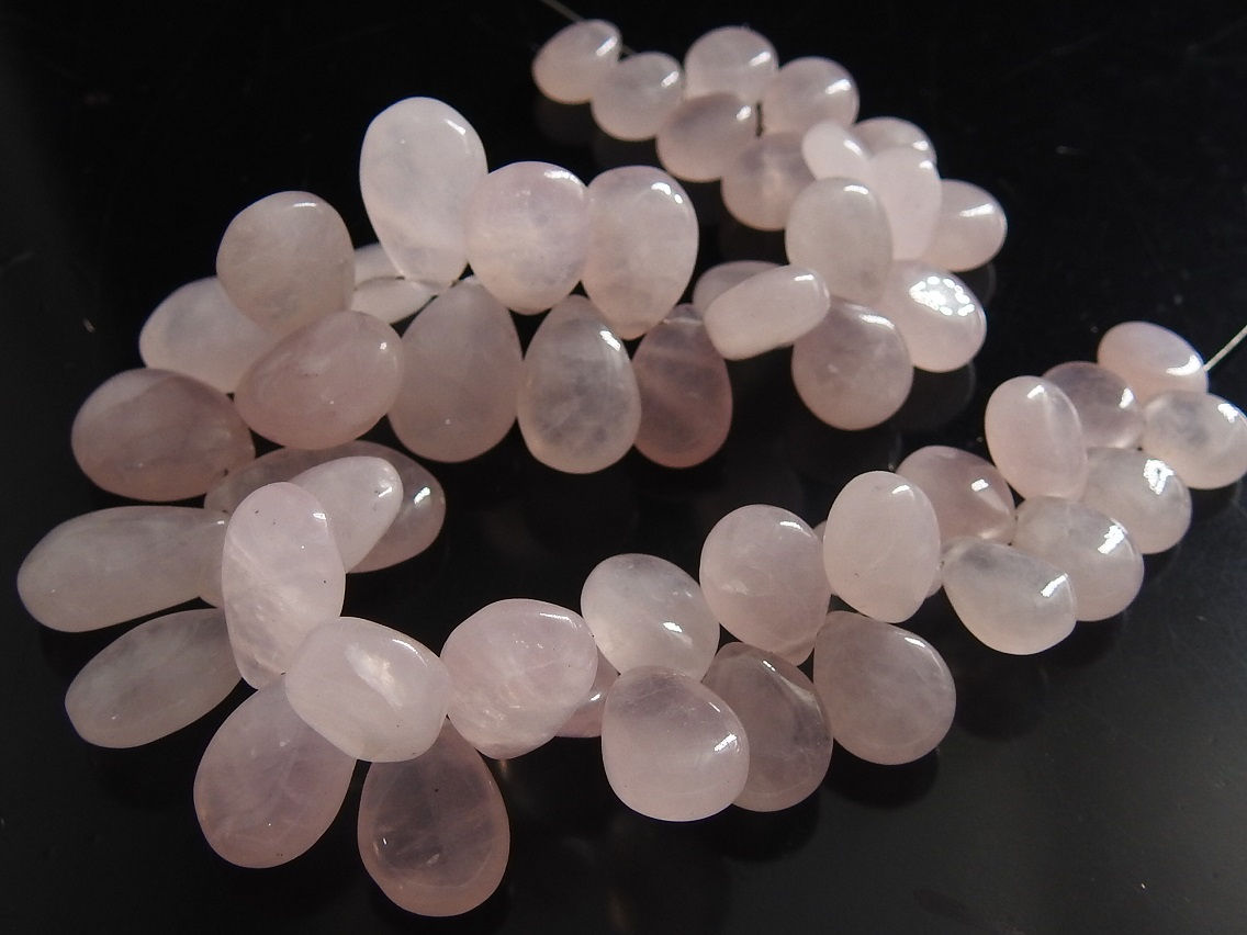Rose Quartz Smooth Teardrop/8Inches 8X6To15X10MM