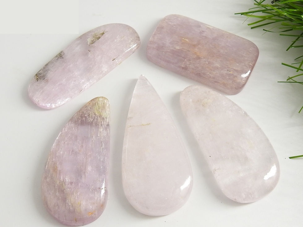 Миниатюра: Kunzite Smooth Cabochon Loose Gemstone For Making Jewelry