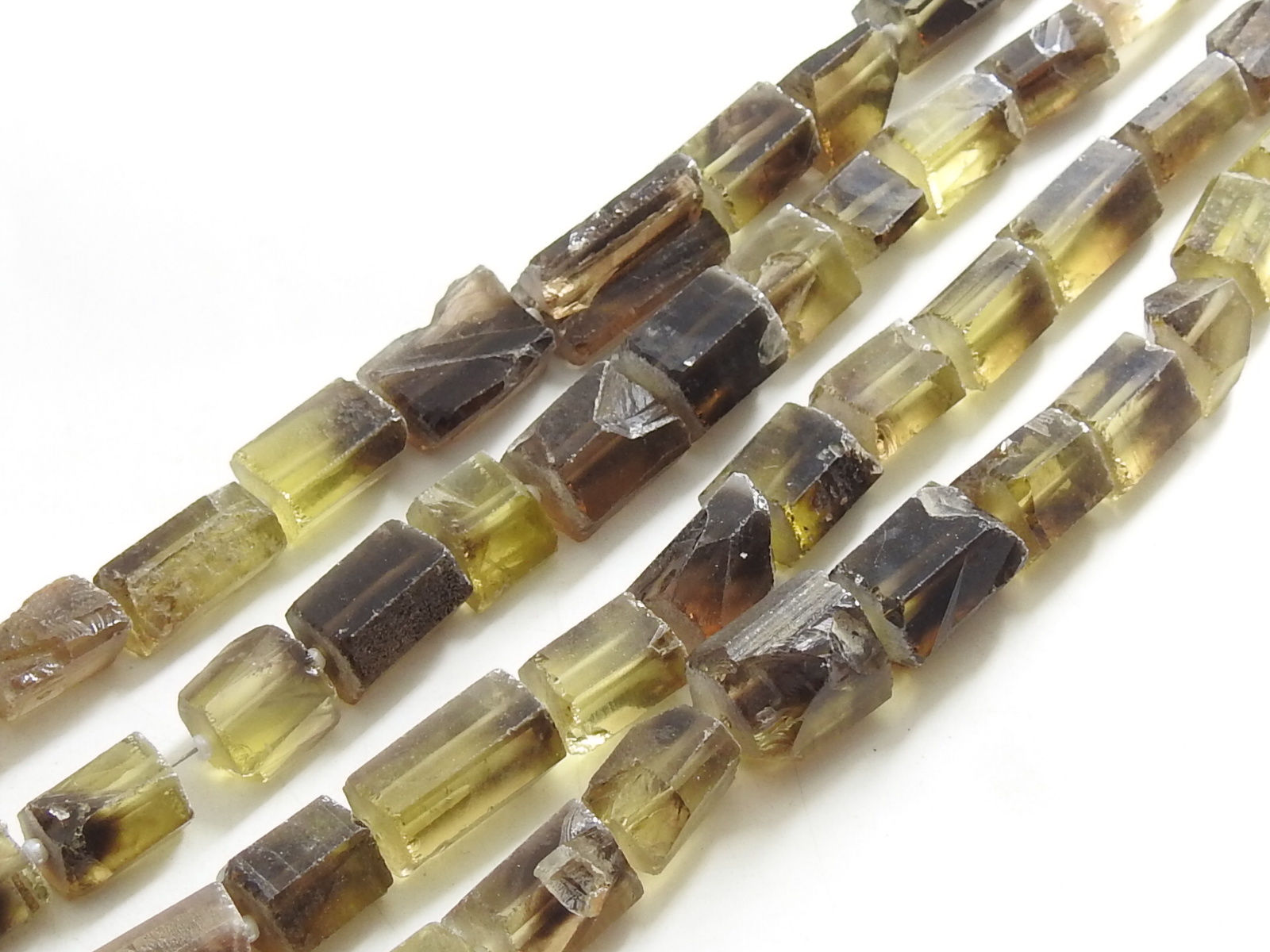 Beer Quartz Rough Natural Crystal Tube Shape Loose Raw Stone 8Inch 9X6To15X8MM