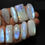 Thumbnail: White Rainbow Moonstone Multi Flash Smooth Cabochon