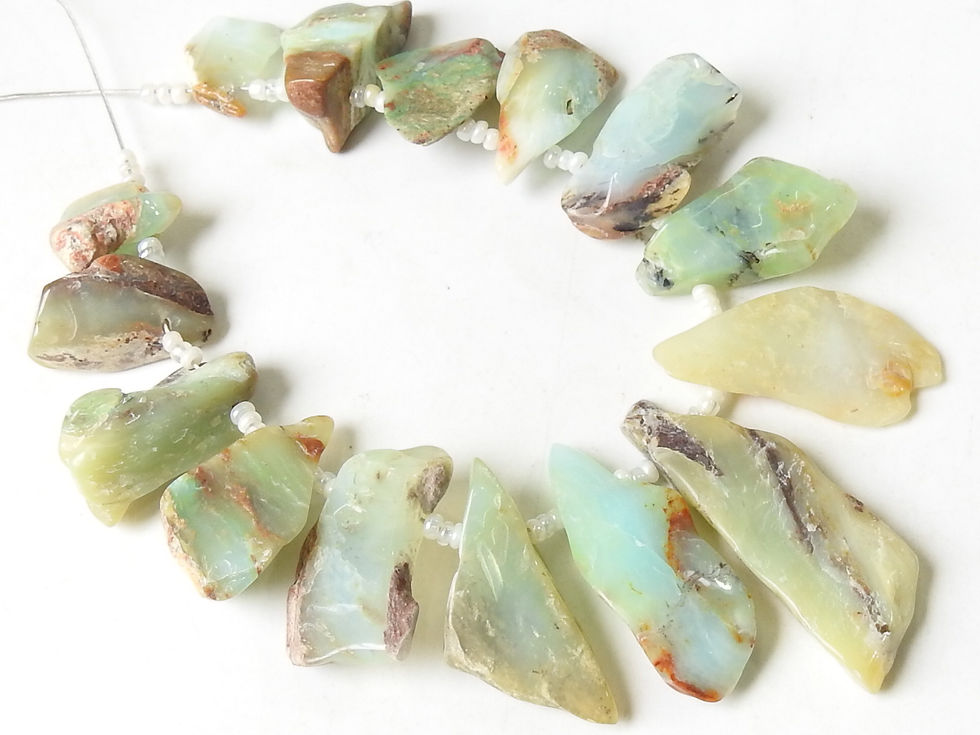 Peruvian Opal Natural Polished Rough Slice 15Piece 40X14To15X10MM Approx WWM-5