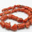 Thumbnail: Red Coral Bead Smooth Polished Tumble Nugget 16Inches 10-15MM Long Approx