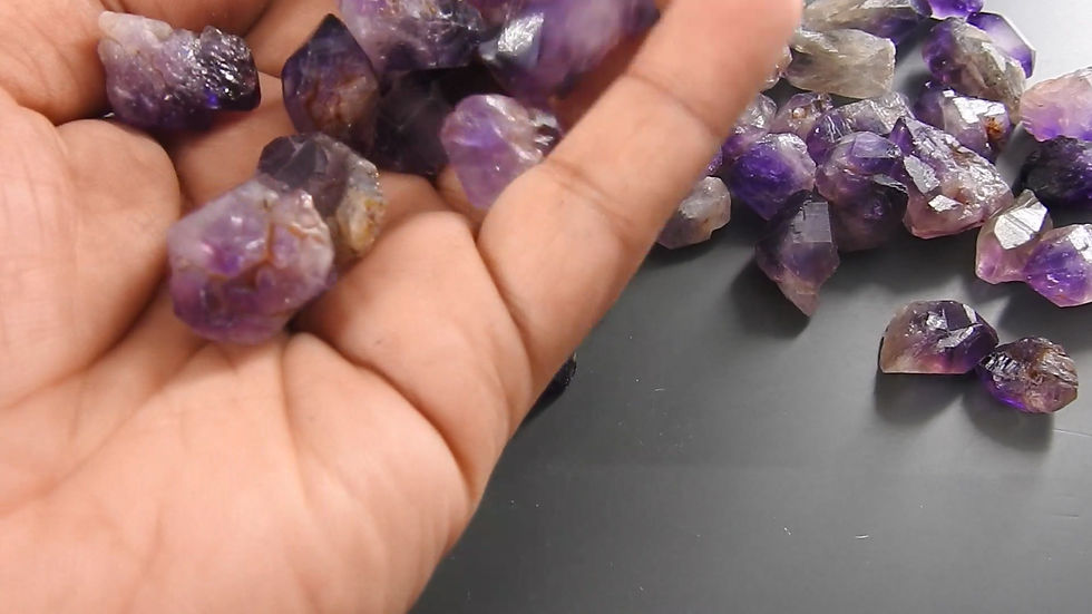 Miniature : Amethyst Natural Crystal Rough Double Terminated Loose Raw Stone