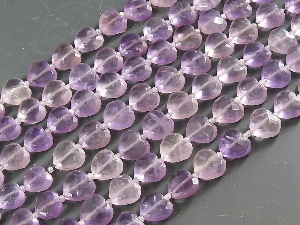 Миниатюра: Pink Amethyst Faceted Heart Shape Bead/8Inch Strand 10X11MM/Natural Stone/PME-B4