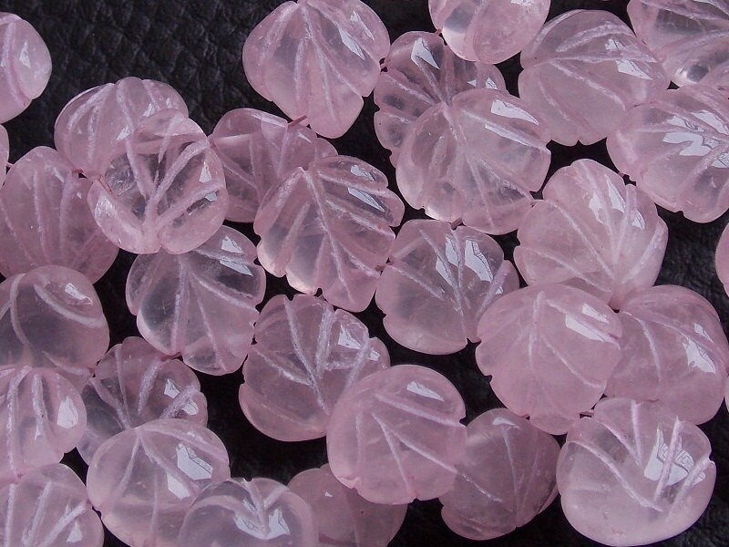 Rose Quartz Carving Heart Shape Teardrop