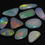 Miniature : Australian Opal Doublet Multi Flashy Fire Smooth Cabochon Lot