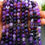Thumbnail: Purple Stripe Agate Sphere Ball Round Beads
