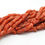 Thumbnail: Red Coral Bead Smooth Polished Tumble Nugget 16Inches 6-7MM Long Approx
