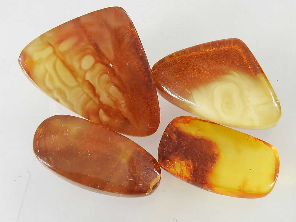 Thumbnail: Baltic Amber Smooth Cabochon Loose Stone For Making Jewelry