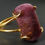 Thumbnail: Ruby Natural Crystal Rough 14KGold Polished Wire-Wrapping Copper Ring