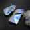 Küçük resim: White Rainbow Moonstone Multi Flashy Fire Natural Polished Rough Slice/WM-W7