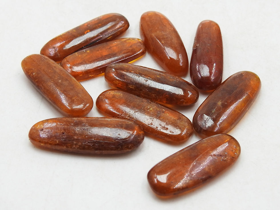 Orange Kyanite Smooth Fancy Shape Cabochon Lot/C-2C