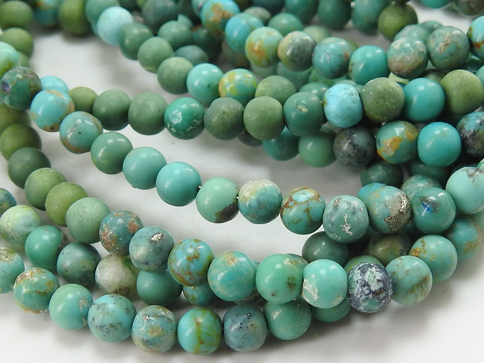 Green Arizona Turquoise Smooth Matte Polished Sphere Ball Round Beads