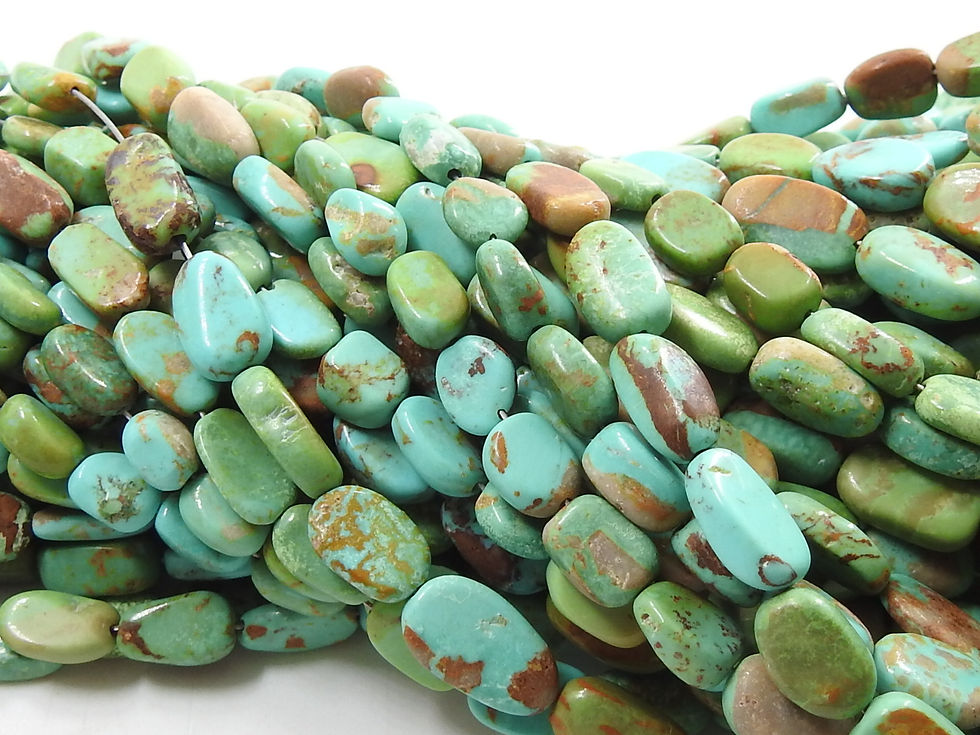 Miniature : Arizona Turquoise Smooth Tumble Nugget 16Inch 6-9MM Approx TU3