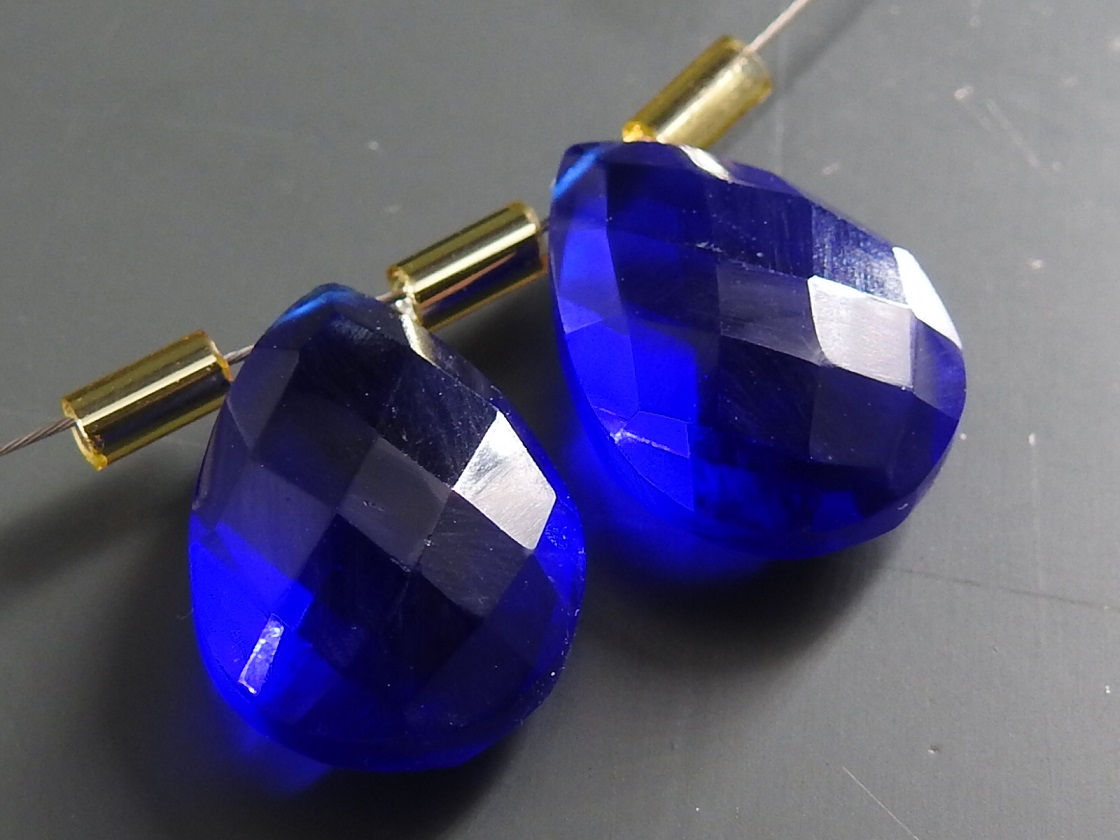 Kyanite Blue Quartz Faceted Teardrop/14X10MM