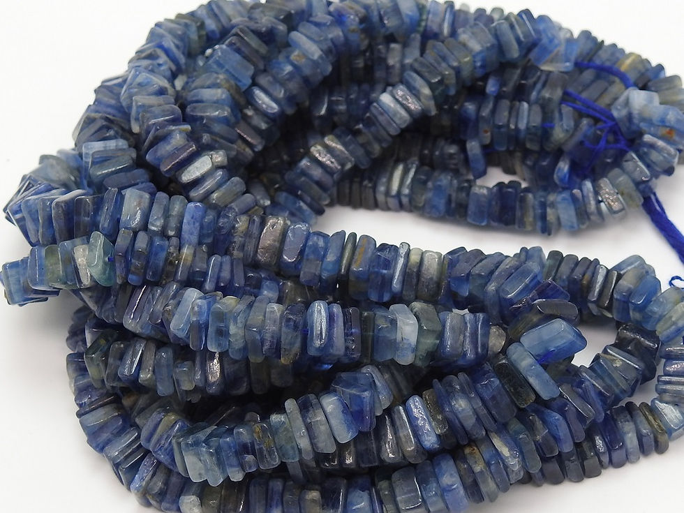 Blue Kyanite Smooth Heishi Beads
