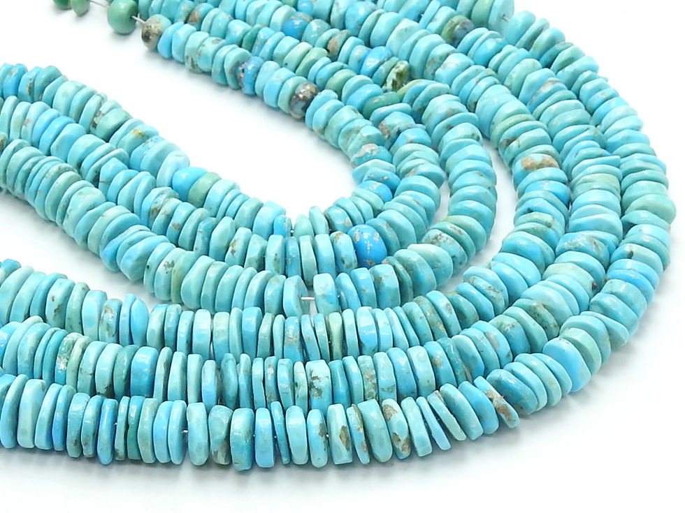 Arizona Turquoise Smooth Tire Bead/16Inch Strand 5To10MM Approx/T-4
