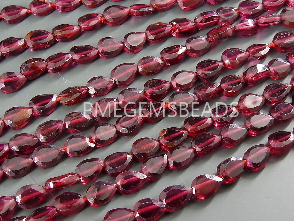 Rhodolite Garnet Faceted Kite Shape Beads