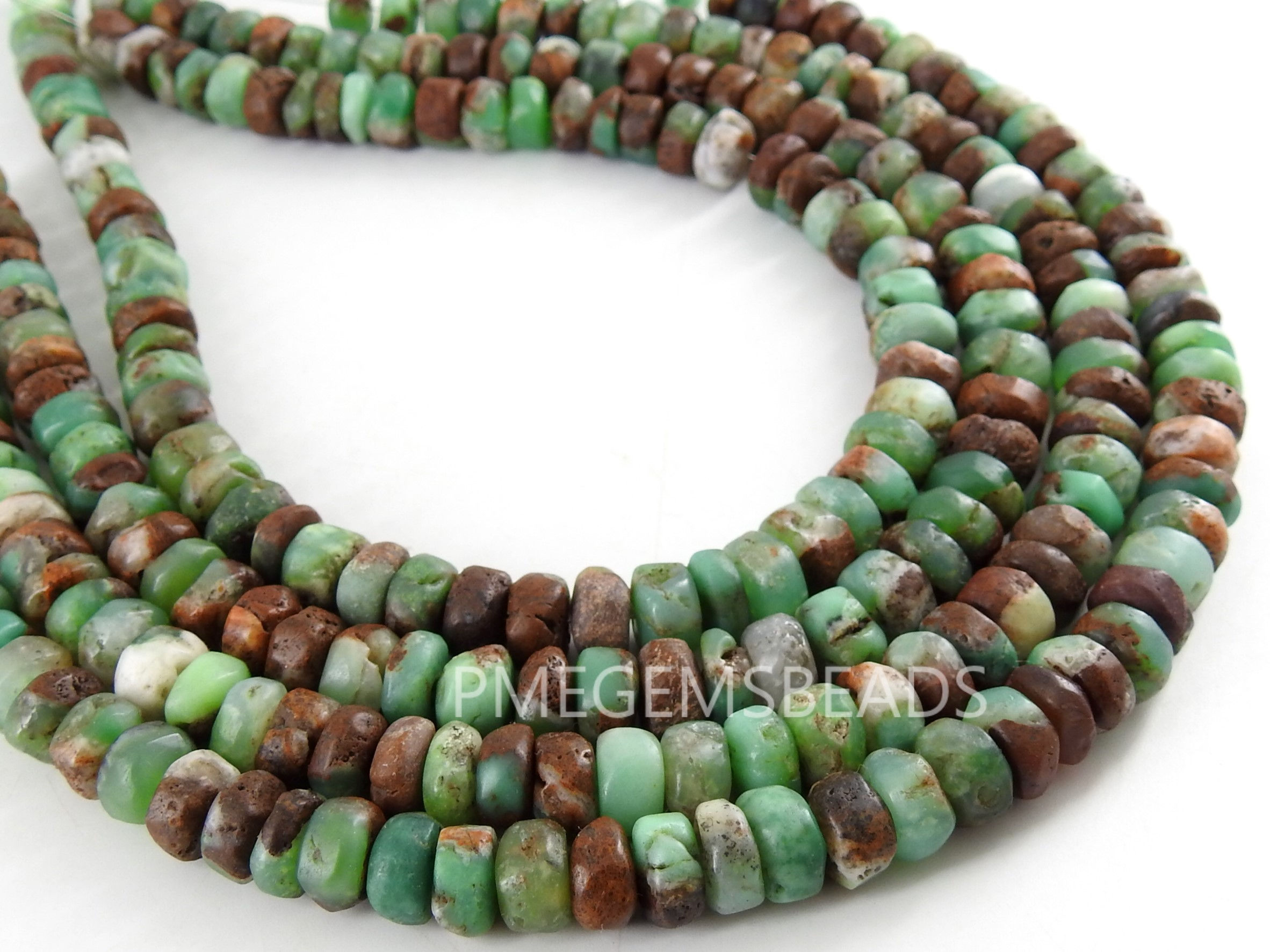 Bio Chrysoprase Smooth Matte Polished Roundel Bead