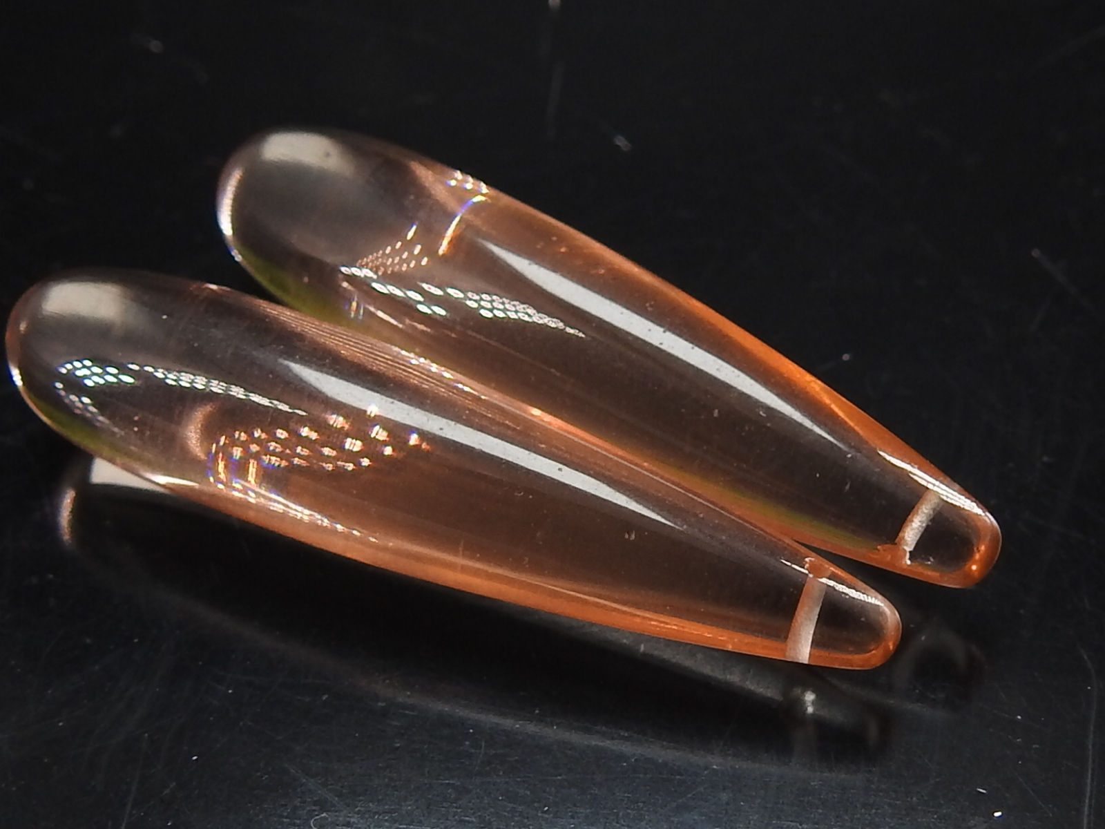 Morganite Pink Quartz Smooth Elongated Drop
